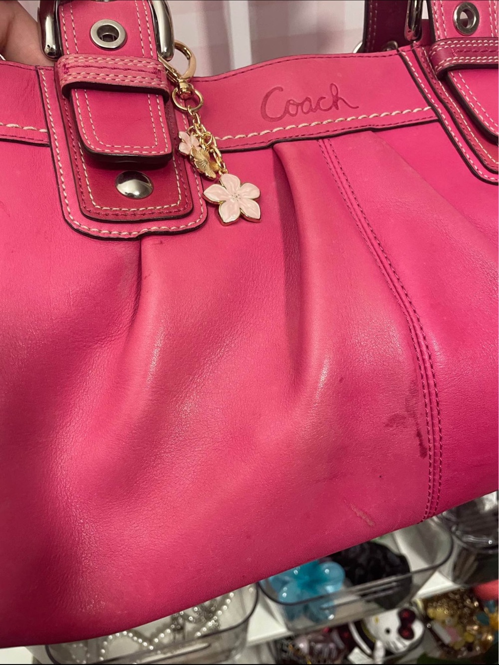 Vintage Coach Pink Leather Soho Tote - Picture 4 of 7